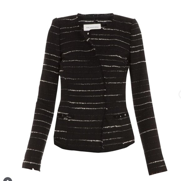 Isabel Marant Etoile‎ "Glenn" Boucle Jacket in Black/Ivory, size 42 - Picture 1 of 13